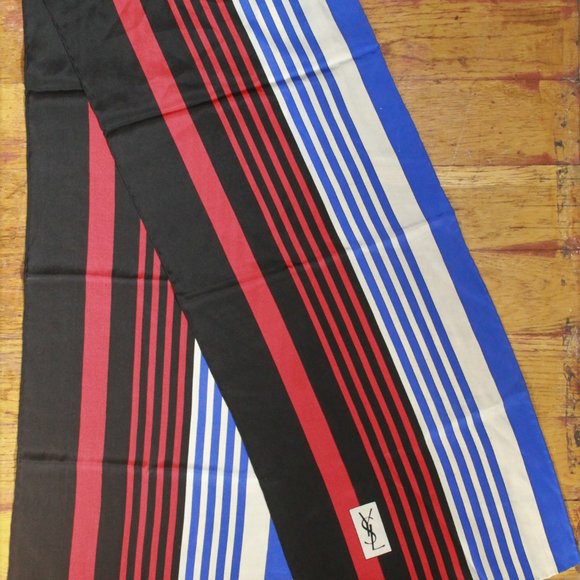 Vintage 80s YSL Shirt + (x2) Silk Scarfs - Picture 6 of 13